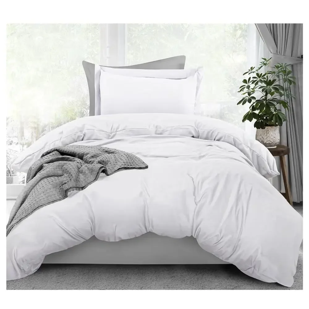Utopia Bedding Twin Duvet Cover Set 2 Piece White Brushed Microfiber New